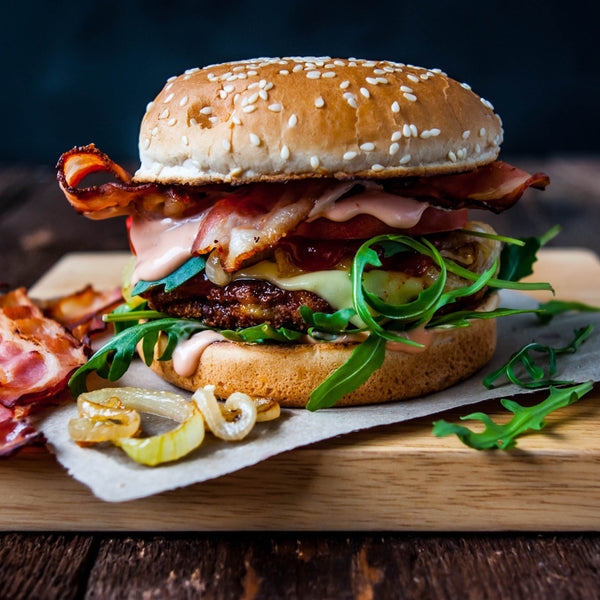 Grass fed beef burgers (gluten free, frozen)