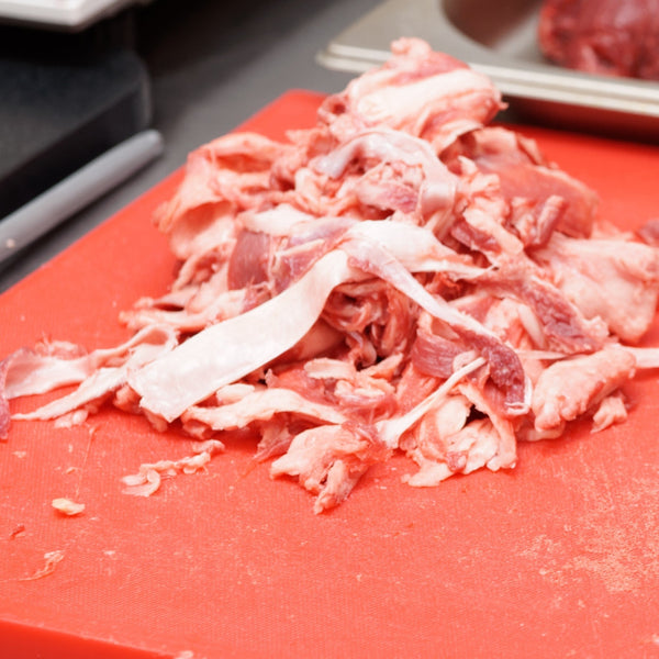 Grass Fed Beef trimmings with fat  (quick frozen, un-aged)