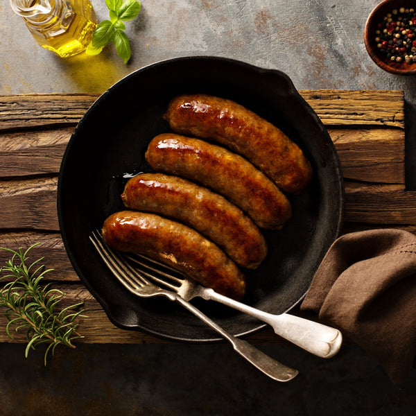 Just Beef Un-aged Paleo beef sausages - 100% grass fed beef, beef heart, & beef kidney, (grain free, additive free, salt-free, quick frozen)
