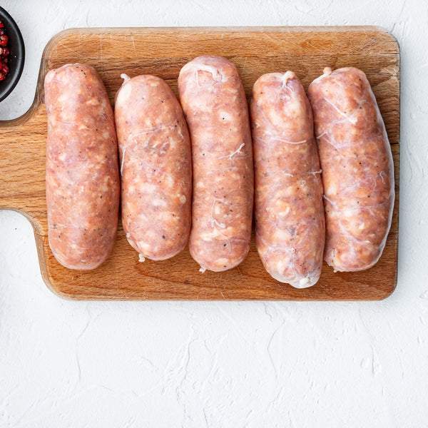 Just grass fed lamb sausages, (100% meat, quick frozen, un-aged)