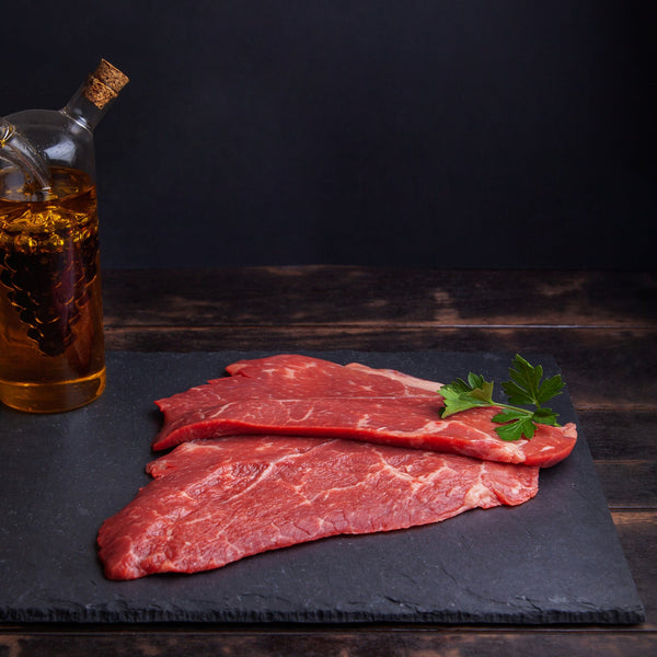 Grass Fed Beef sirloin premium minute steak  (quick frozen, un-aged)