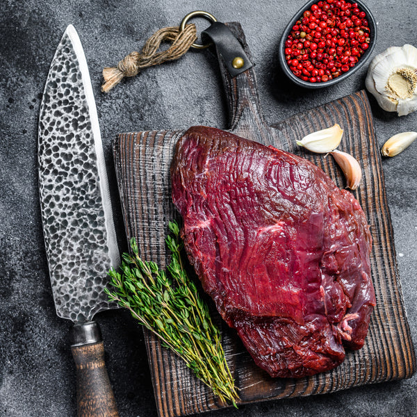 Wild Venison rump steak (quick frozen, un-aged)