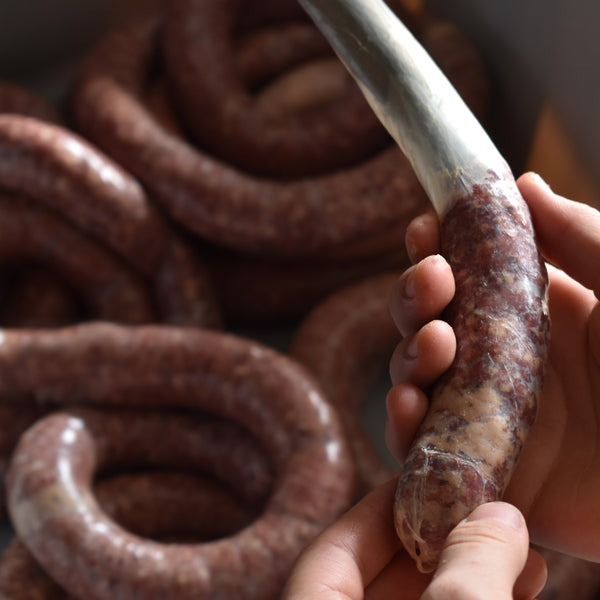 Wild venison sausages (gluten free, frozen)