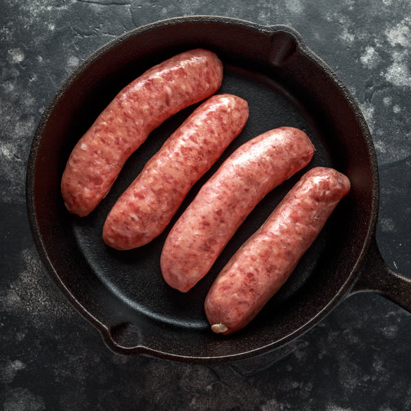 Just Beef Un-aged grass fed beef sausages, (100% meat, Grain free, additive free, salt-free, quick frozen)