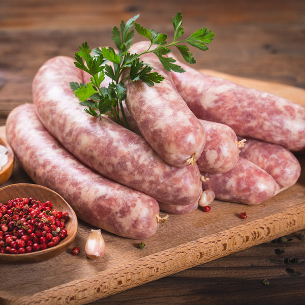 Free range Tamworth pork sausages (gluten free  frozen)