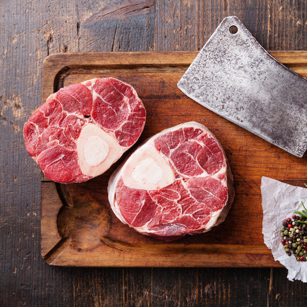 Grass fed beef osso buco (shin on the bone)