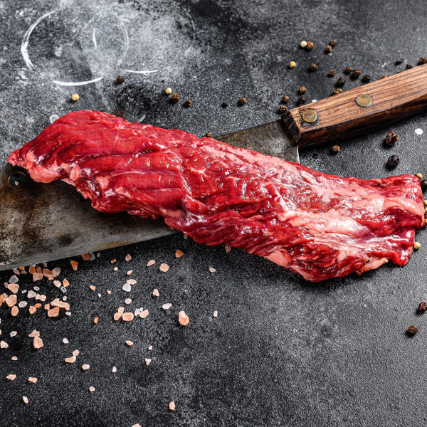 Grass Fed Beef Skirt Steak  (quick frozen, un-aged)